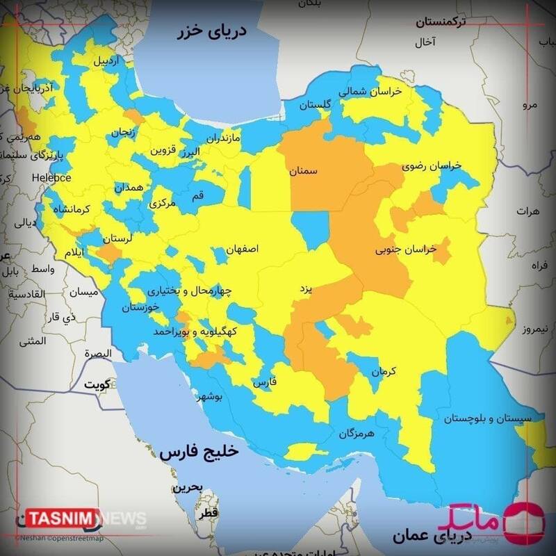 خروج همه‌ شهرها از وضعیت قرمز/‌ چشم‌انداز کنترل ‌کرونا پررنگ‌تر ‌شد/ چرا برخی استان‌ها در مقابله با ویروس موفق شدند؟ +نقشه