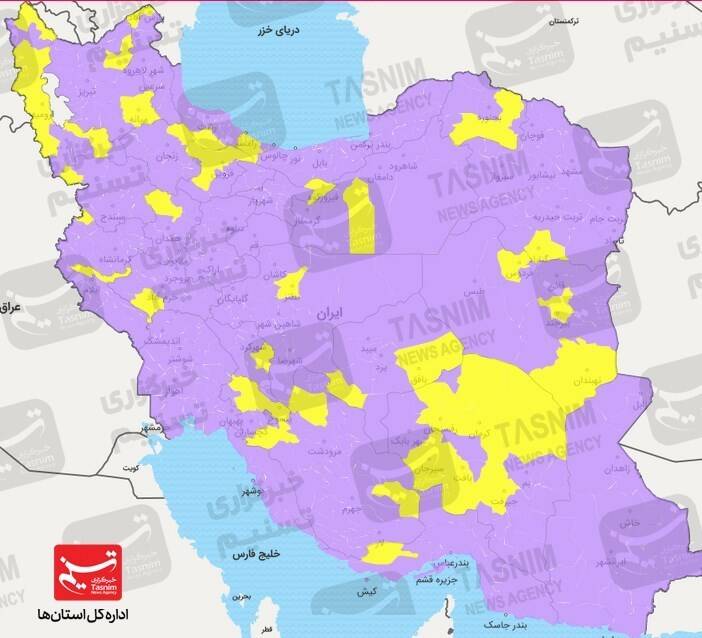 88 درصد شهرستان‌ها در وضعیت آبی / فرش قرمز برای «امیکرون» پهن نکنیم + نقشه و نمودار 6
