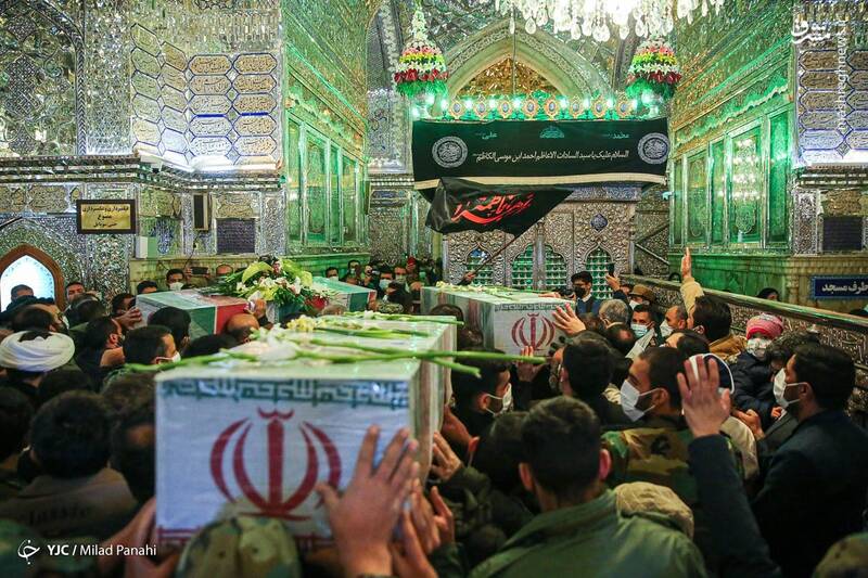 مراسم تشییع پیکر پاک پنج شهید گمنام تازه تفحص شده دفاع مقدس در شیراز