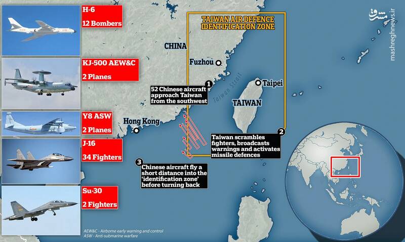 تنگه تایوان در مرکز جنگ سرد هزاره سوم/ وحشت کشورهای شرق آسیا از احتمال حمله چین به تایوان +نقشه و تصاویر