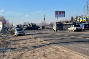 نیروهای ارتش روسیه در نزدیکی شهر خارکوف اوکراین حضور دارند