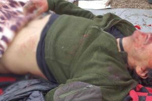 عکس/ حادثه برای خبرنگار نشریه آمریکایی در اوکراین