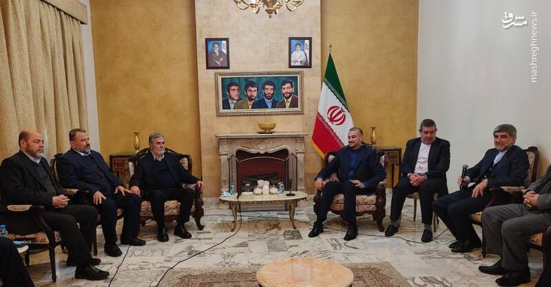 دیدار وزیر امور خارجه با شخصیت‌ها و رهبران گروه‌های فلسطینی در بیروت