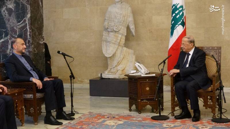 دیدار وزیر امور خارجه کشورمان با میشل عون رئیس جمهور لبنان