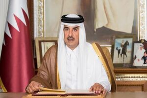 امیر قطر با استقبال مخبر وارد تهران شد + فیلم