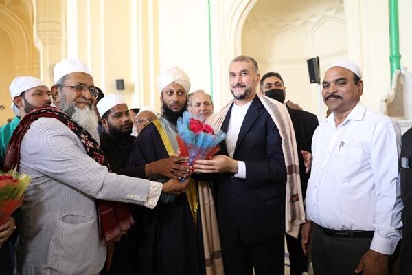 استقبال مردم حیدرآباد هند از امیرعبداللهیان +عکس