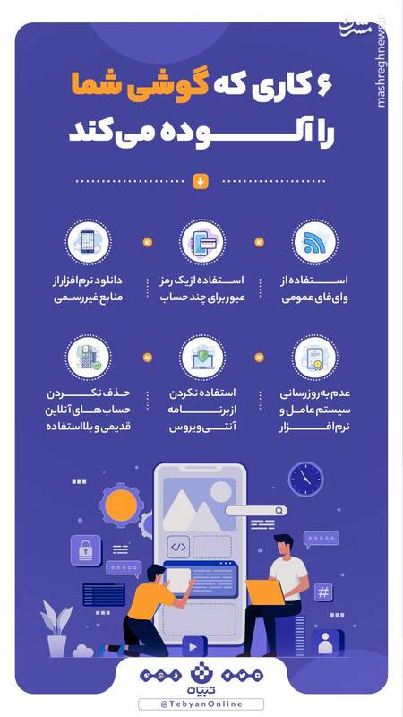تلفن همراه با این کارها آلوده میشه