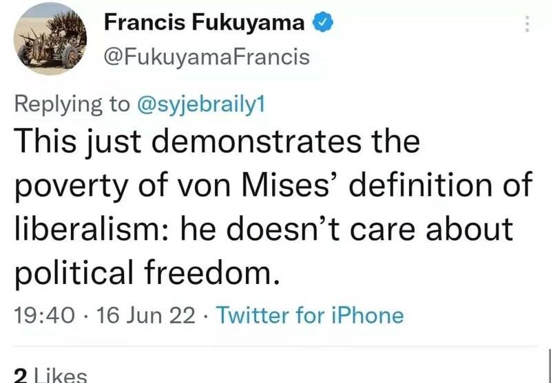 فوکویاما و تناقض جان دادن برای لیبرالیسم