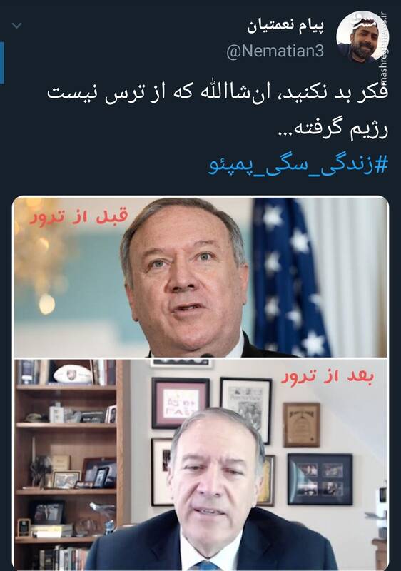 #زندگی_سگی_پمپئو سوژه توییتریها شد