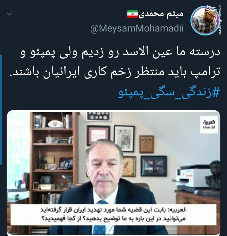 #زندگی_سگی_پمپئو سوژه توییتریها شد