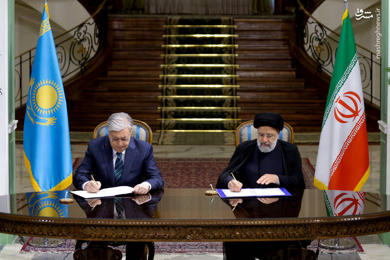 عکس/ امضاء اسناد همکاری بین ایران و قزاقستان