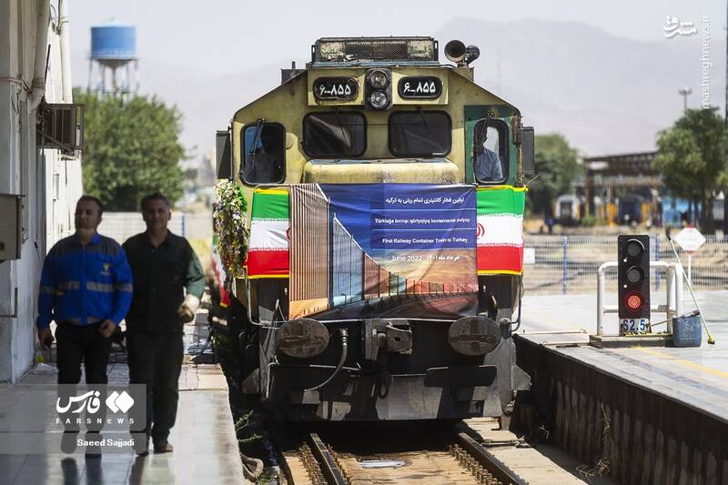عکس/ افتتاح خط ریلی قزاقستان به ترکیه از ایران