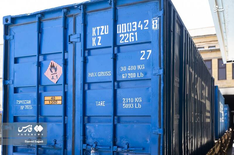 عکس/ افتتاح خط ریلی قزاقستان به ترکیه از ایران