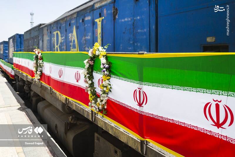 عکس/ افتتاح خط ریلی قزاقستان به ترکیه از ایران