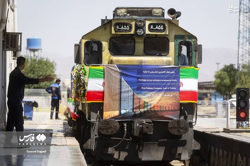 عکس/ افتتاح خط ریلی قزاقستان به ترکیه از ایران