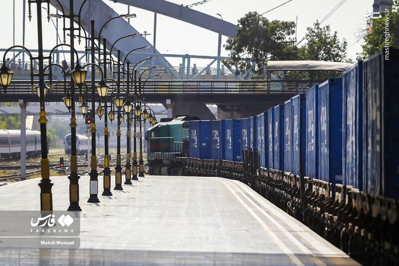 عکس/ افتتاح خط ریلی قزاقستان به ترکیه از ایران