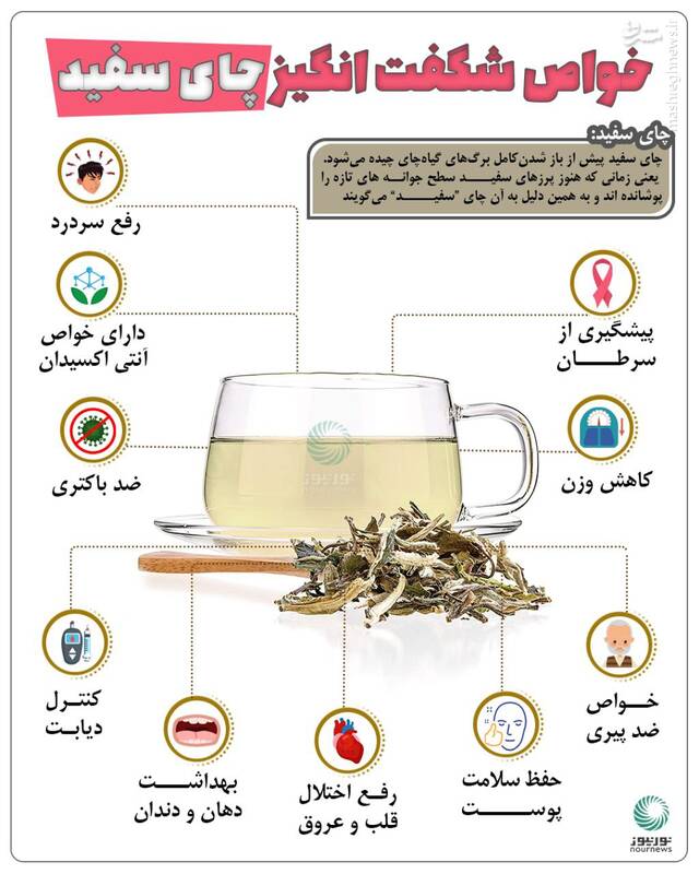 خواص شگفت انگیز چای سفید