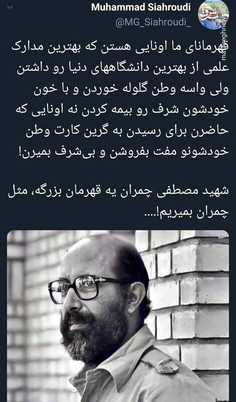 کدام سلبریتی ایرانی شبیه چمران است؟