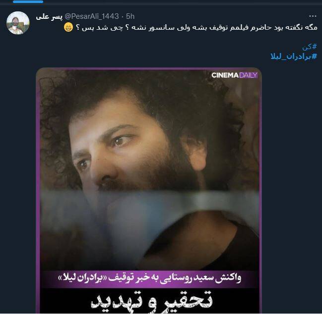 حمایت گسترده کاربران فضای مجازی از تصمیم سازمان سینمایی در عدم صدور پروانه نمایش «برادران لیلا» + مستندات 12
