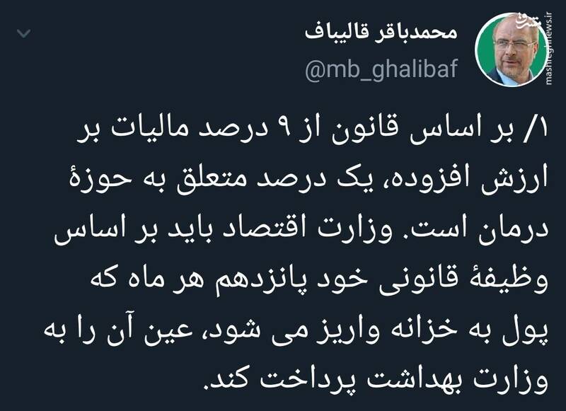 قالیباف: تأمین دارو به خصوص بیماریهای صعب العلاج اولویت کشور است