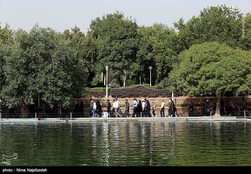 عکس/ پیاده روی خانوادگی باغبانان نمونه مشهد