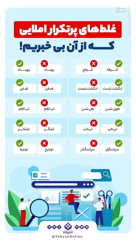 غلطهای پرتکرار املایی که از اون بیخبریم!