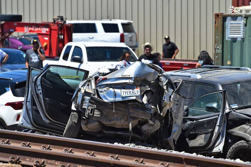 عکس/ برخورد مرگبار قطار با خودرو در آمریکا