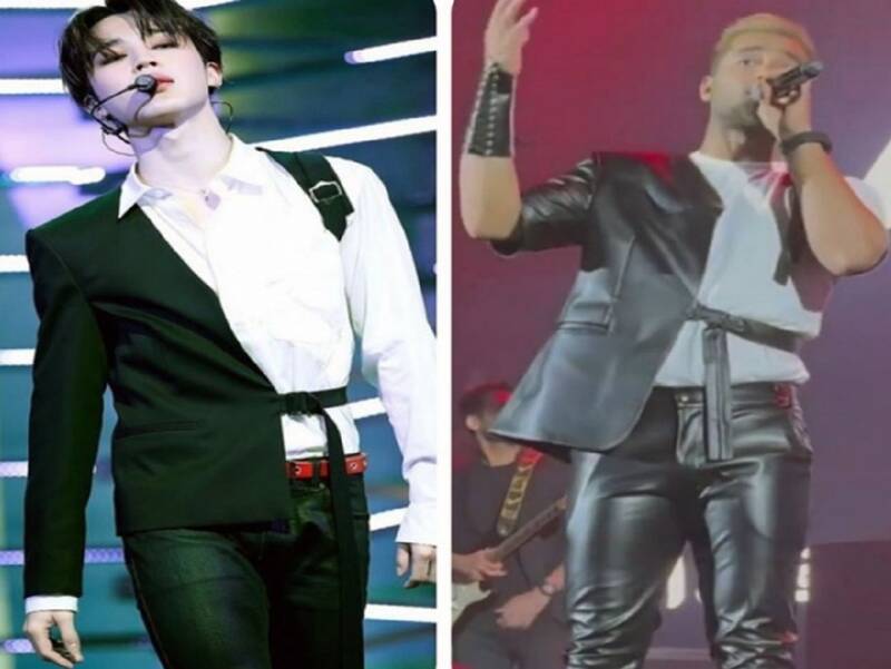 تقلید عجیب یک خواننده از لباس یکی از اعضا «بیتیاس» در کنسرت!/آسیبشناسی «لباس مفهومی»