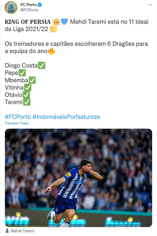 واکنش پورتو به افتخارآفرینی دیگر طارمی +عکس