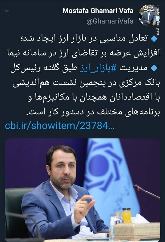 ایجاد تعادل مناسب در بازار ارز