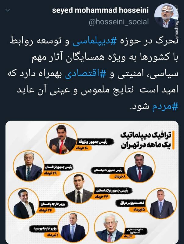 امیدواری معاون پارلمانی رئیسجمهور به تحرکات حوزه دیپلماسی