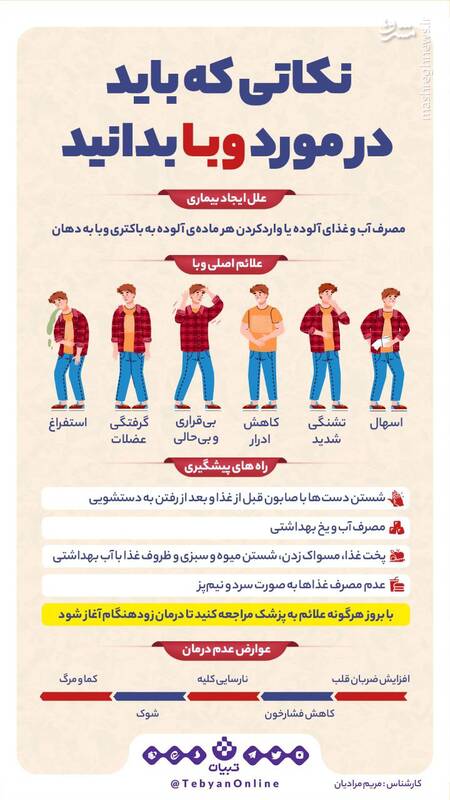 نکاتی که باید در مورد وبا بدانید