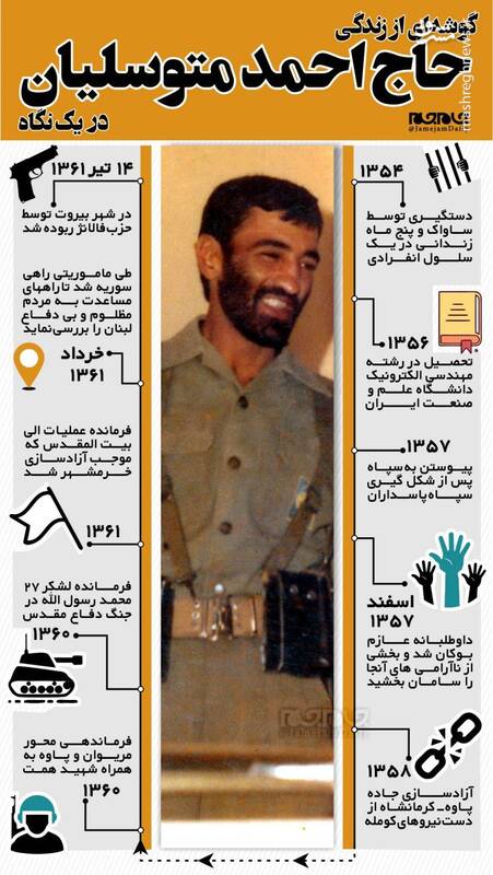 گوشهای از زندگی حاج احمد متوسلیان در یک نگاه