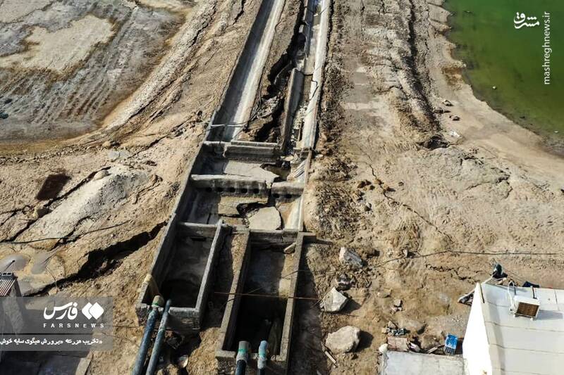 عکس/ تخریب مزرعه پرورش میگو در سایه خوش