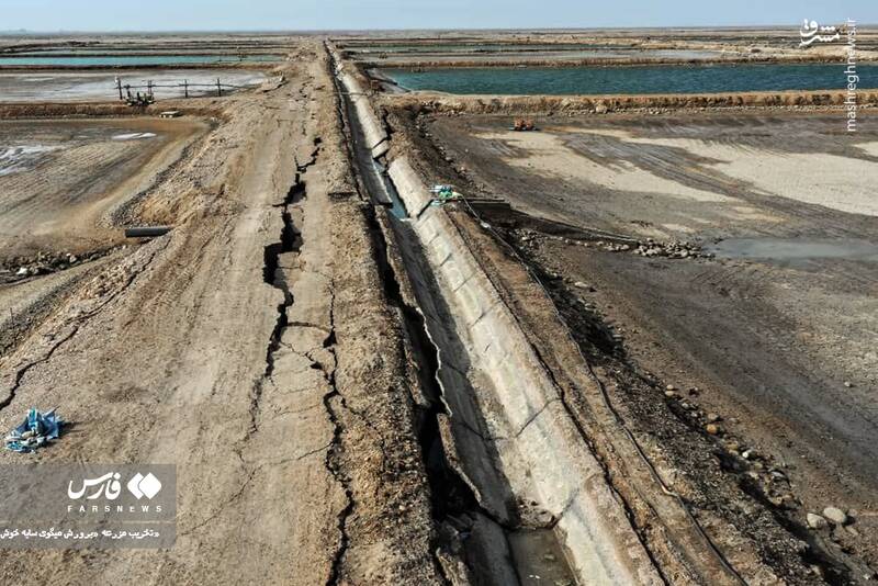 عکس/ تخریب مزرعه پرورش میگو در سایه خوش