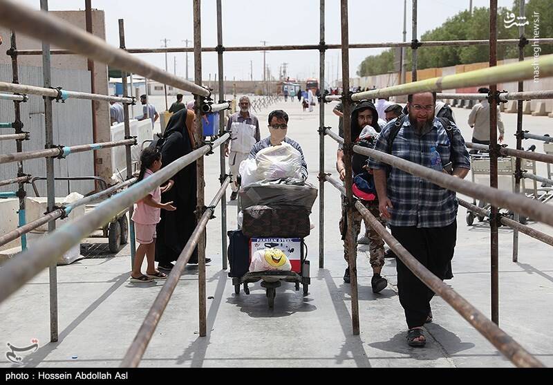 عکس/ تردد زائران از پایانه مرزی شلمچه