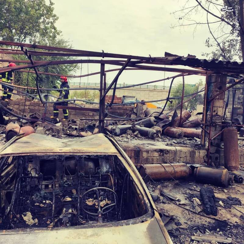 انفجار هولناک مخزن گاز مایع در آمل +عکس