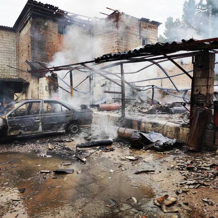 انفجار هولناک مخزن گاز مایع در آمل +عکس