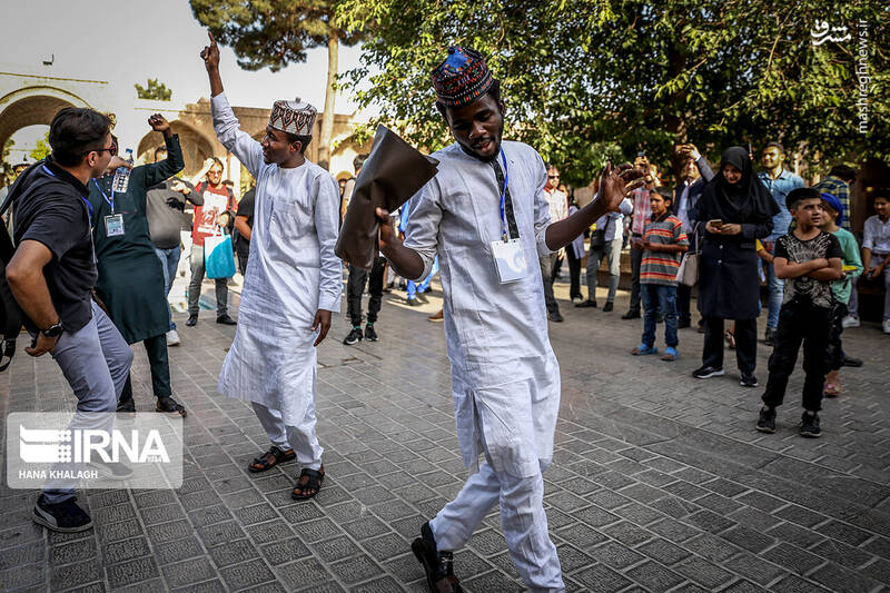 عکس/ بازدید گردشگری خارجی از اماکن تاریخی قزوین