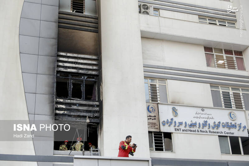 عکس/ آتشسوزی در بیمارستان رسول اکرم(ص)