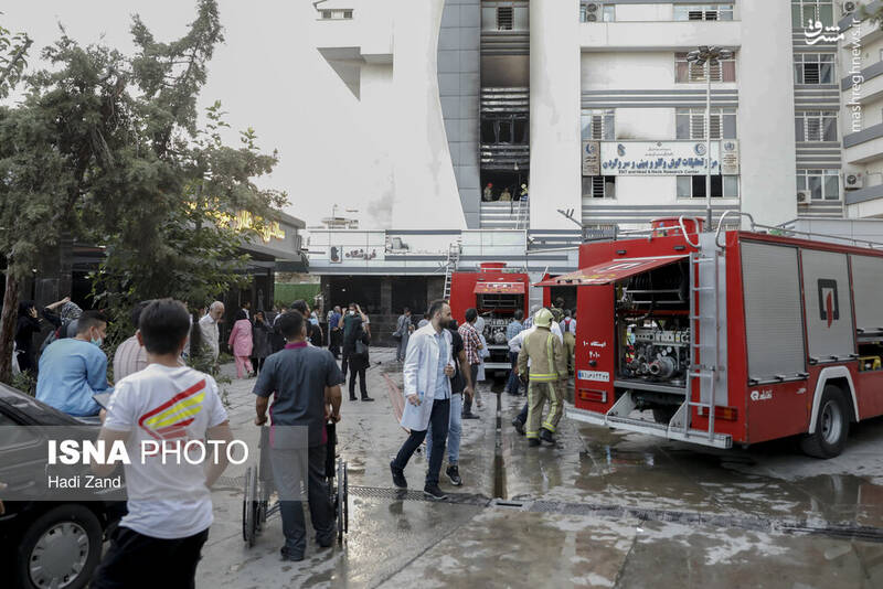 عکس/ آتشسوزی در بیمارستان رسول اکرم(ص)