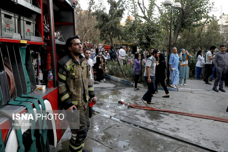 عکس/ آتشسوزی در بیمارستان رسول اکرم(ص)