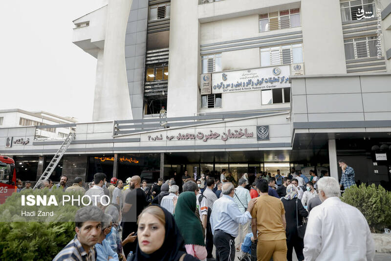 عکس/ آتشسوزی در بیمارستان رسول اکرم(ص)