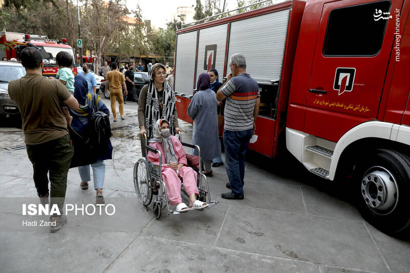 عکس/ آتشسوزی در بیمارستان رسول اکرم(ص)