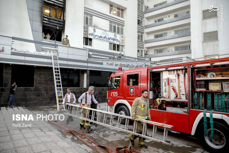 عکس/ آتشسوزی در بیمارستان رسول اکرم(ص)