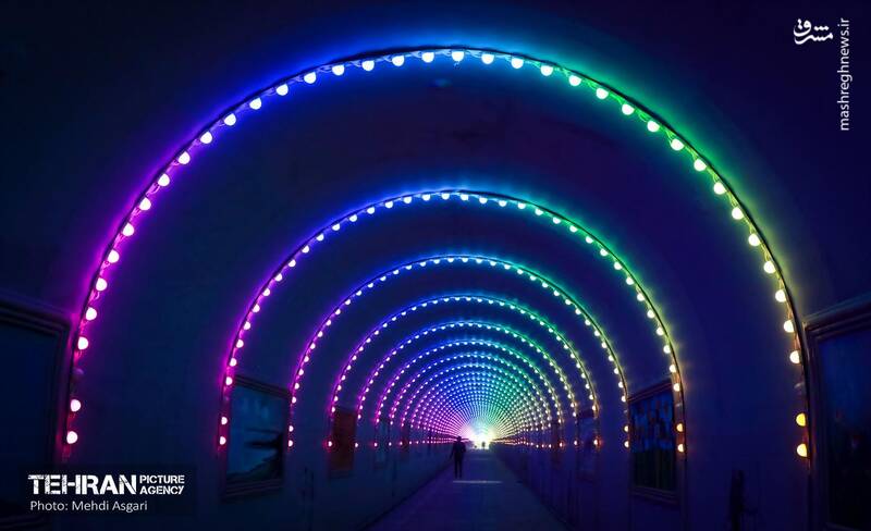 عکس/ بزرگترین تونل نقش و نور کشور