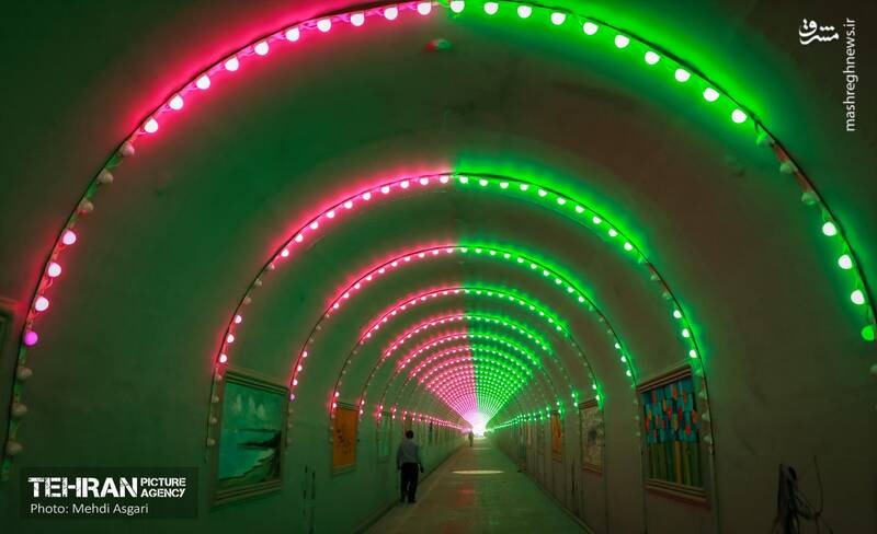 عکس/ بزرگترین تونل نقش و نور کشور