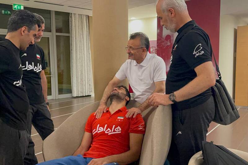 افت فشار ستاره والیبال ایران بعد از شکست +عکس