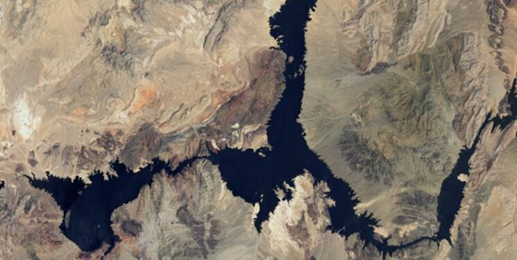 تصاویر ناسا از خشکسالی شدید دریاچه «مید» در آمریکا