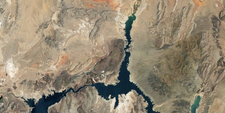 تصاویر ناسا از خشکسالی شدید دریاچه «مید» در آمریکا